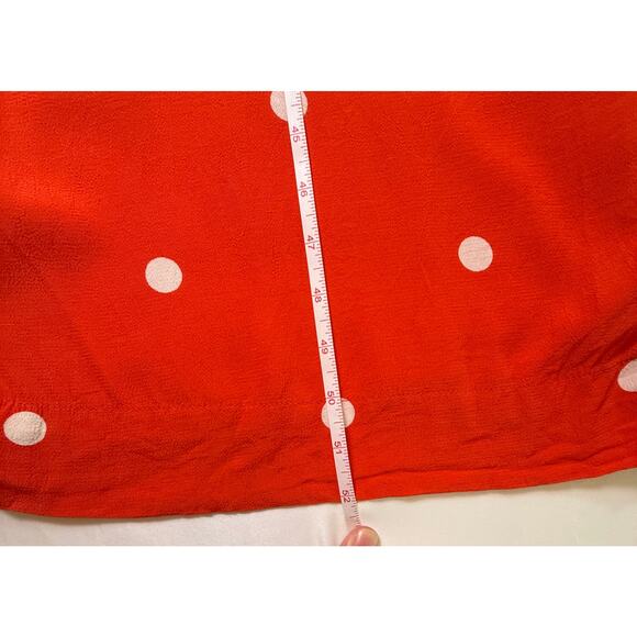 Free People Dream Big Polka Dot Jumpsuit Small Red Wide Leg Flowy Boho - Picture 7 of 9